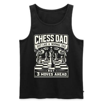 Chess Player Chess Dad Dad Chess Dad - Men's Premium Organic Tank Top - black - Front - AI Model Male 178 light (178cm)