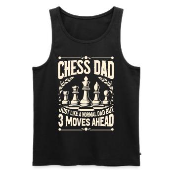 Chess Player Chess Dad Dad Chess Dad - Men's Premium Organic Tank Top - black - Front - AI Model Male 178 light (178cm)