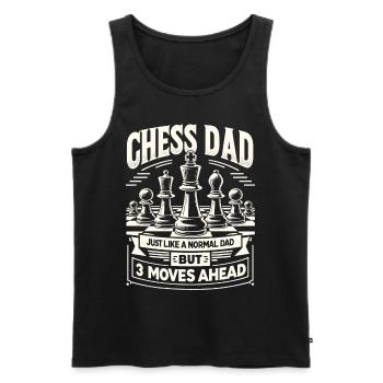 Chess Player Chess Dad Dad Chess Dad - Men's Premium Organic Tank Top - black - Front - AI Model Male 178 light (178cm)