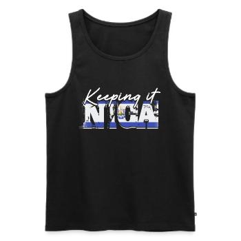 Nicaragua Nicaragic Gardez-le Nica - Débardeur bio Premium Homme - noir - Devant - Michal (187cm)
