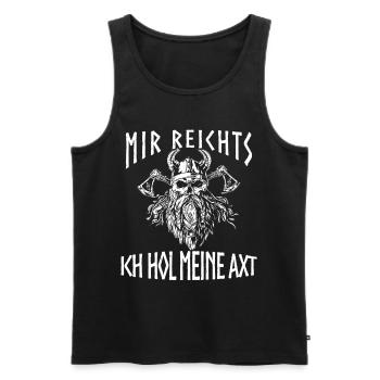 T-shirt Viking Valhalla Valhalla Dieu Odin - Débardeur bio Premium Homme - noir - Devant - Michal (187cm)