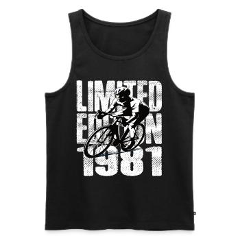 Édition limitée 1981 Édition limitée anniversaire - Débardeur bio Premium Homme - noir - Devant - Michal (187cm)