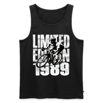 Édition limitée 1989 Édition limitée anniversaire - Débardeur bio Premium Homme - noir - Devant - Michal (187cm)