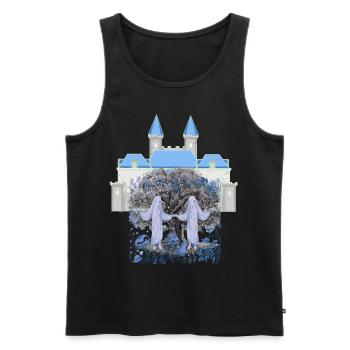 Castle, Castle, Ghosts, Ghosts, Halloween, Nature - Men's Premium Organic Tank Top - black - Front - Michal (187cm)