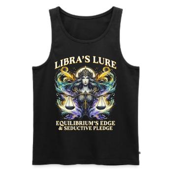 Horoscope Libra Libra's Lure - Men's Premium Organic Tank Top - black - Front - AI Model Male 178 light (178cm)