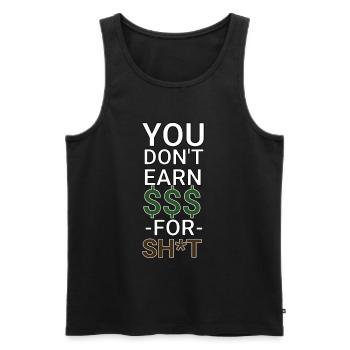 self employed | Self-employed as an entrepreneur - Men's Premium Organic Tank Top - black - Front - AI Model Male 178 light (178cm)