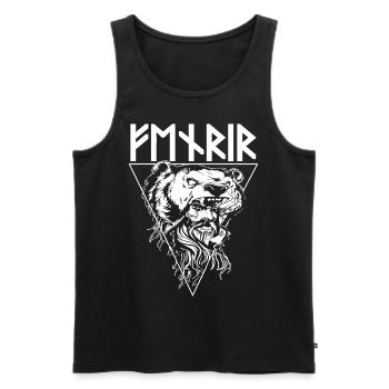 Viking Tshirt Viking Valhalla Valhalla God Odin - Men's Premium Organic Tank Top - black - Front - AI Model Male 178 light (178cm)