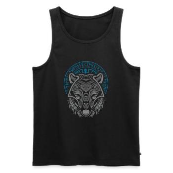 T-shirt Viking Valhalla Valhalla Dieu Odin - Débardeur bio Premium Homme - noir - Devant - Michal (187cm)