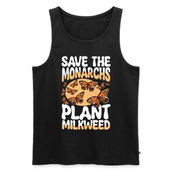 Save The Monarchs Plant Milkweed - Männer Premium Bio Tank Top - Schwarz - Vorne - Michal (187cm)