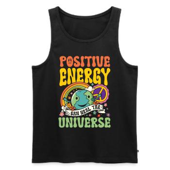 Positive Energy Can Heal The Universe für einen - Männer Premium Bio Tank Top - Schwarz - Vorne - Michal (187cm)