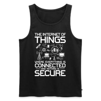 Internet of Things Connected Nothing Is Secure - Männer Premium Bio Tank Top - Schwarz - Vorne - Michal (187cm)