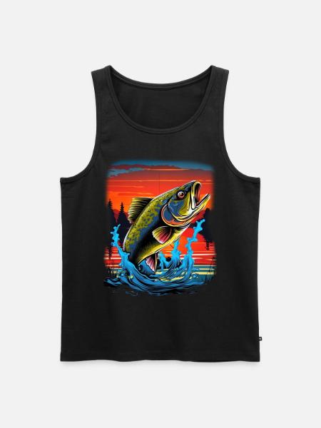 Bass Fish - Men's Premium Organic Tank Top - black