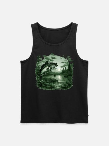 Bass Fish - Men's Premium Organic Tank Top - black