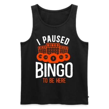 Bingo Player I Paused Bingo To Be - Männer Premium Bio Tank Top - Schwarz - Vorne - Michal (187cm)