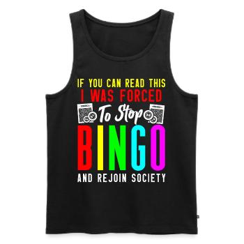 Bingo Player If You Can Read This - Men's Premium Organic Tank Top - black - Front - AI Model Male 178 light (178cm)