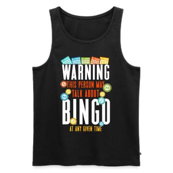 Bingo Player Warning This Person - Men's Premium Organic Tank Top - black - Front - Michal (187cm)
