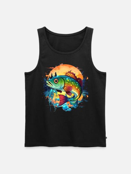 Bass Fish - Men's Premium Organic Tank Top - black