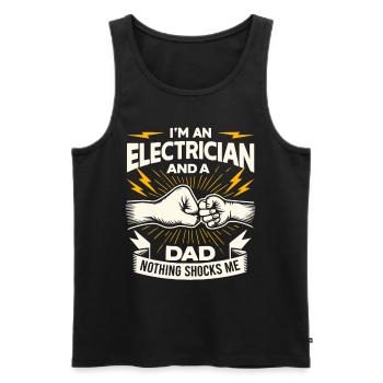 Elektriker Elektroniker Elektroinstallateur - Männer Premium Bio Tank Top - Schwarz - Vorne - Michal (187cm)