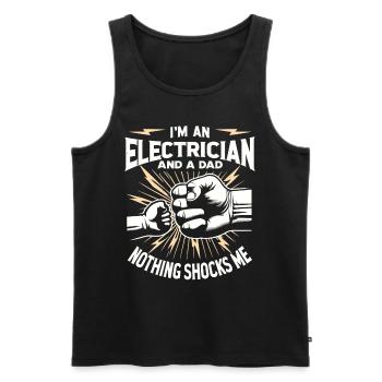 Elektriker Elektroniker Elektroinstallateur - Männer Premium Bio Tank Top - Schwarz - Vorne - Michal (187cm)