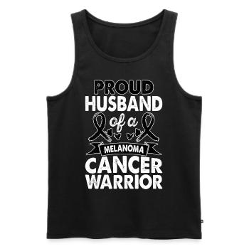Ehemann Von Melanoma Cancer Warrior Awareness - Männer Premium Bio Tank Top - Schwarz - Vorne - Michal (187cm)