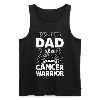 Dad Of Melanoma Cancer Warrior Awareness Month - Men's Premium Organic Tank Top - black - Front - Michal (187cm)