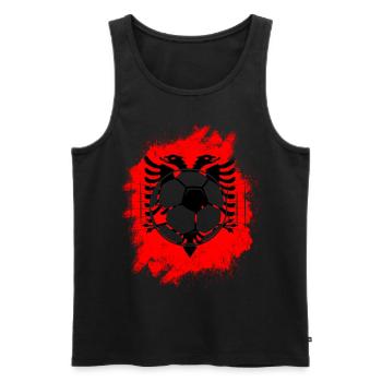 Albanien Geschenk Albania Shqiperi Fußball - Männer Premium Bio Tank Top - Schwarz - Vorne - Michal (187cm)