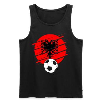 Albanien Geschenk Albania Shqiperi Fußball - Männer Premium Bio Tank Top - Schwarz - Vorne - AI Model Male 178 light (178cm)
