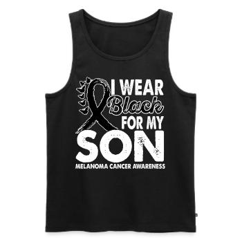 Tragen Sie Schwarz Für Den - Männer Premium Bio Tank Top - Schwarz - Vorne - Michal (187cm)