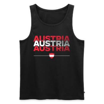 Austria Österreich Wien Steiermark Tirol - Männer Premium Bio Tank Top - Schwarz - Vorne - AI Model Male 178 light (178cm)