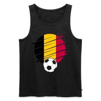 Belgien Belgique Belgie Belgium Brüssel Fußball - Männer Premium Bio Tank Top - Schwarz - Vorne - Michal (187cm)