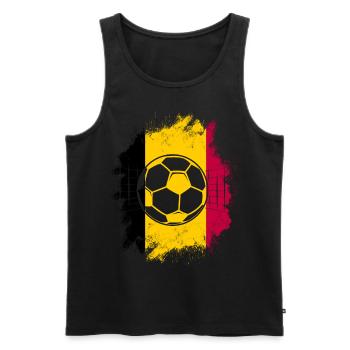 Belgien Belgique Belgie Belgium Brüssel Fußball - Männer Premium Bio Tank Top - Schwarz - Vorne - Michal (187cm)