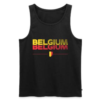 Belgien Belgique Belgie Belgium Brüssel Fußball - Männer Premium Bio Tank Top - Schwarz - Vorne - AI Model Male 178 light (178cm)