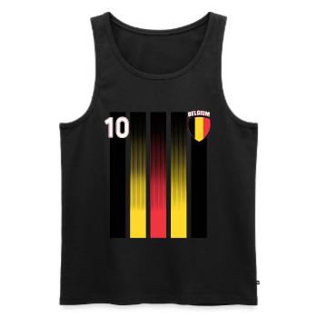Belgien Belgique Belgie Belgium Brüssel Fußball - Männer Premium Bio Tank Top - Schwarz - Vorne - AI Model Male 178 light (178cm)