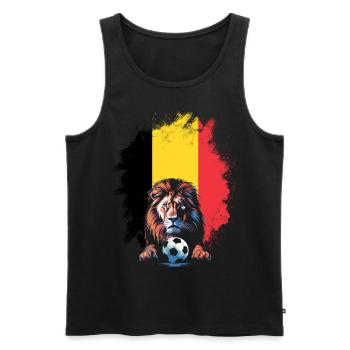 Belgien Belgique Belgie Belgium Brüssel Fußball - Männer Premium Bio Tank Top - Schwarz - Vorne - Michal (187cm)