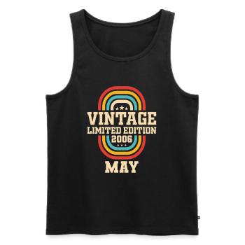 18th Birthday May Vintage 2006 Gift Idea - Men's Premium Organic Tank Top - black - Front - AI Model Male 178 light (178cm)