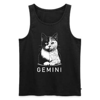 Gémeaux - Débardeur bio Premium Homme - noir - Devant - Michal (187cm)