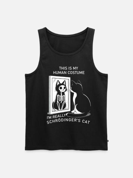 Human Costume I'm Really Schrödinger's Cat - Männer Premium Bio Tank Top - Schwarz