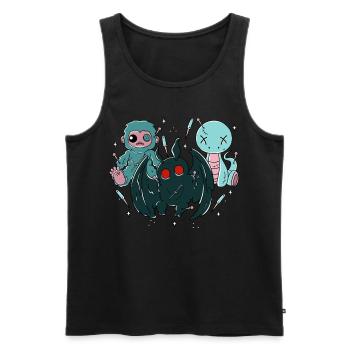 Kawaii Pastel Goth Cryptids - Männer Premium Bio Tank Top - Schwarz - Vorne - AI Model Male 178 light (178cm)