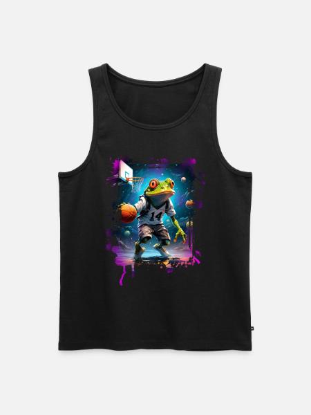 Basketball Frog - Men's Premium Organic Tank Top - black