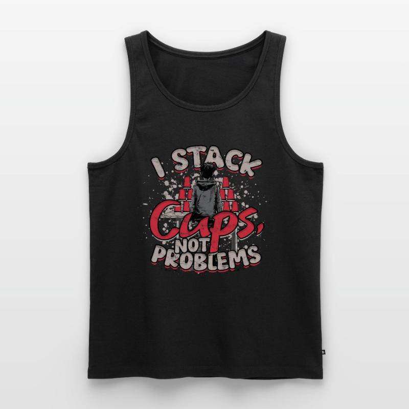 Sport Stacking I Stack Cups Pas de problèmes Débardeur bio Premium Homme