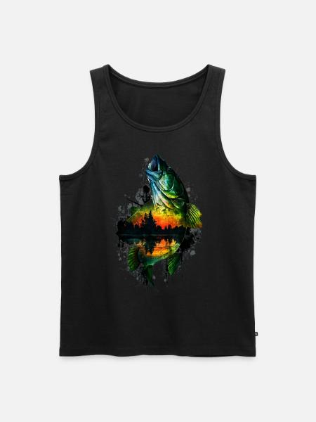 Bass Fish - Men's Premium Organic Tank Top - black