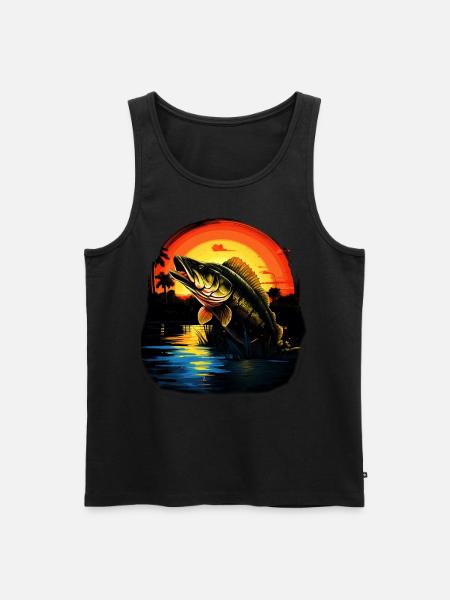 Barsch-Fisch - Männer Premium Bio Tank Top - Schwarz