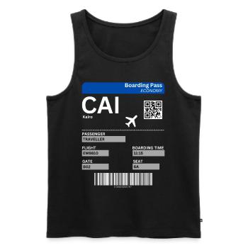 Cairo Ägypten Flugticket Kairo Urlaub Idee - Männer Premium Bio Tank Top - Schwarz - Vorne - AI Model Male 178 light (178cm)
