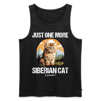 Siberian Cat Sibirische Katze - Männer Premium Bio Tank Top - Schwarz - Vorne - AI Model Male 178 light (178cm)