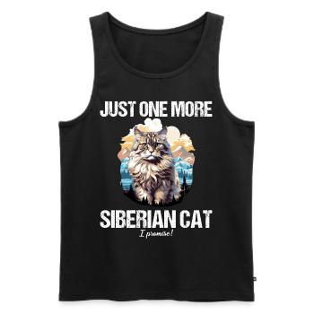 Chat Sibérien Sibirische Katze - Débardeur bio Premium Homme - noir - Devant - Michal (187cm)