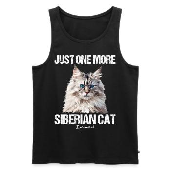 Chat Sibérien Sibirische Katze - Débardeur bio Premium Homme - noir - Devant - Michal (187cm)