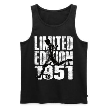 Édition limitée 1951 Édition limitée Football - Débardeur bio Premium Homme - noir - Devant - Michal (187cm)