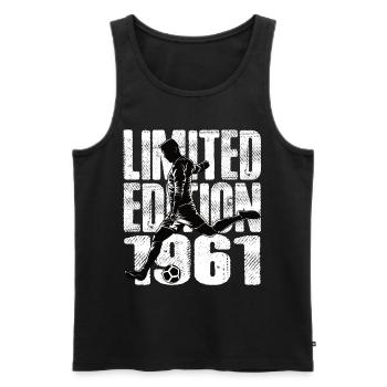 Édition limitée 1961 Édition limitée Football - Débardeur bio Premium Homme - noir - Devant - Michal (187cm)