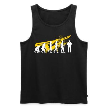Flugzeug Tshirt Herren Helikopter Pilot Flieger - Männer Premium Bio Tank Top - Schwarz - Vorne - AI Model Male 178 light (178cm)