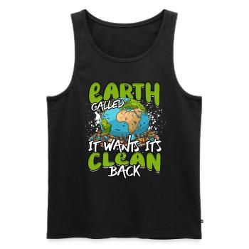 Environmental Protection Environmentalists - Men's Premium Organic Tank Top - black - Front - AI Model Male 178 light (178cm)